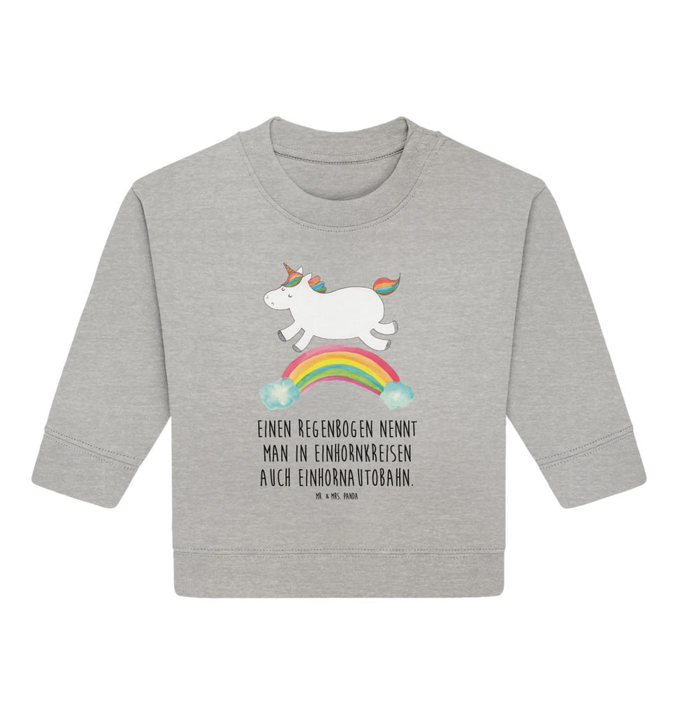 Organiczny sweter dla niemowląt jednorożec tęcza Baby Sweatshirt, Baby Bullover, Einhorn Deko, Einhörner, Einhorn, Unicorn, Regenbogen, Glitzer, Einhornpower, Erwachsenwerden, Einhornautobahn