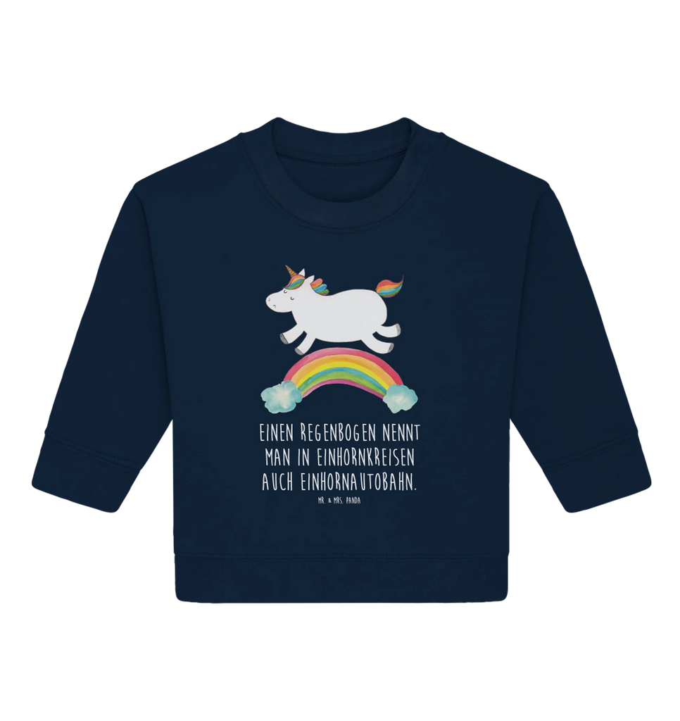 Organiczny sweter dla niemowląt jednorożec tęcza Baby Sweatshirt, Baby Bullover, Einhorn Deko, Einhörner, Einhorn, Unicorn, Regenbogen, Glitzer, Einhornpower, Erwachsenwerden, Einhornautobahn