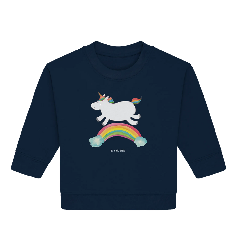 Organiczny sweter dla niemowląt jednorożec tęcza Baby Sweatshirt, Baby Bullover, Einhorn Deko, Einhörner, Einhorn, Unicorn, Regenbogen, Glitzer, Einhornpower, Erwachsenwerden, Einhornautobahn