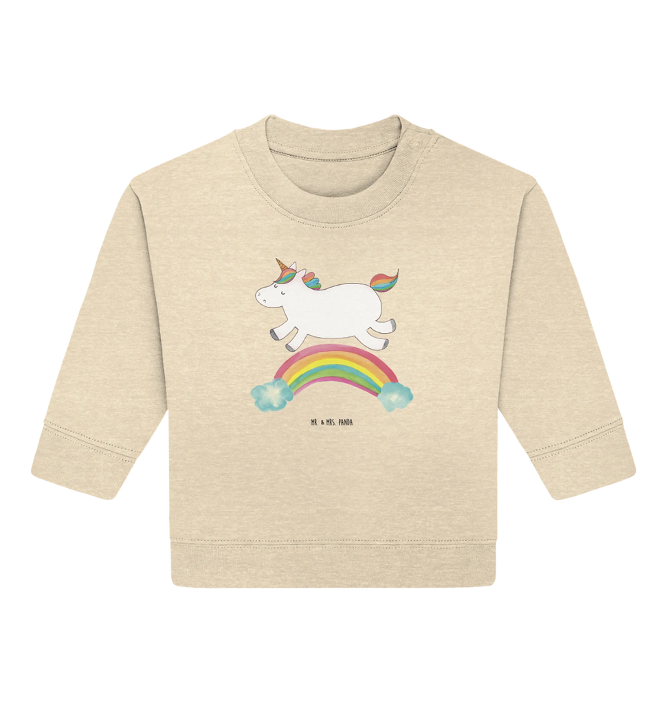 Organiczny sweter dla niemowląt jednorożec tęcza Baby Sweatshirt, Baby Bullover, Einhorn Deko, Einhörner, Einhorn, Unicorn, Regenbogen, Glitzer, Einhornpower, Erwachsenwerden, Einhornautobahn