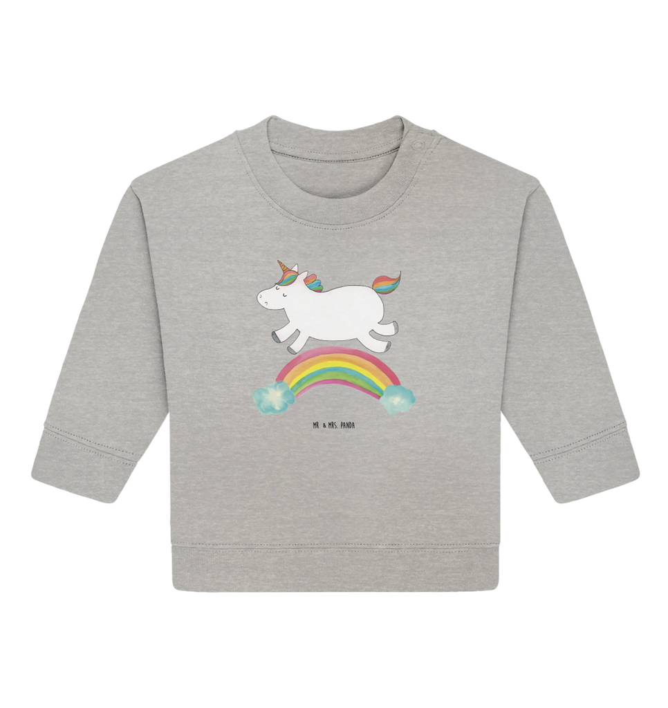 Organiczny sweter dla niemowląt jednorożec tęcza Baby Sweatshirt, Baby Bullover, Einhorn Deko, Einhörner, Einhorn, Unicorn, Regenbogen, Glitzer, Einhornpower, Erwachsenwerden, Einhornautobahn