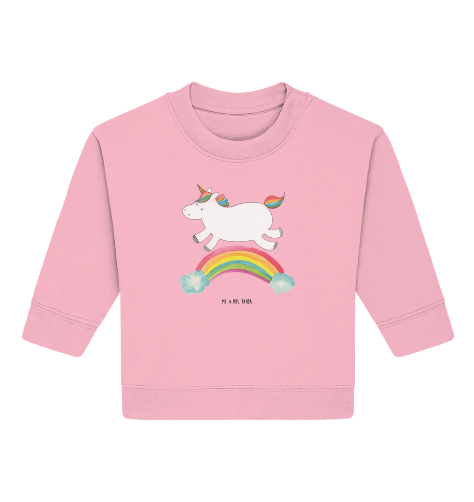 Organiczny sweter dla niemowląt jednorożec tęcza Baby Sweatshirt, Baby Bullover, Einhorn Deko, Einhörner, Einhorn, Unicorn, Regenbogen, Glitzer, Einhornpower, Erwachsenwerden, Einhornautobahn