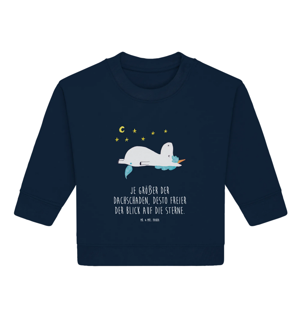 Organic Baby Pullover Einhorn Sternenhimmel Baby Bullover, Baby Sweatshirt, Einhorn Deko, Einhörner, Einhorn, Unicorn, Sterne, Dachschaden, Verrückt, Sternenhimmel