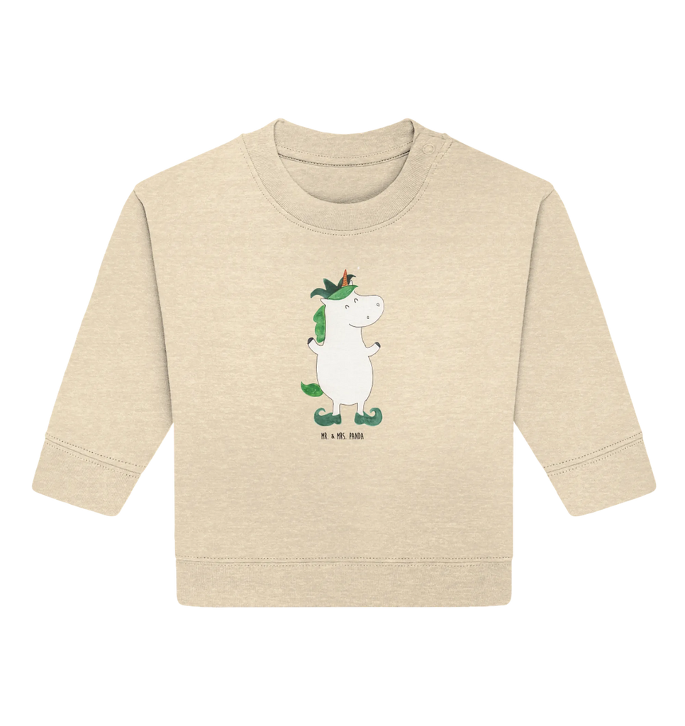 Organic Baby Pullover Einhorn Joker Baby Sweatshirt, Baby Bullover, Einhorn Deko, Einhörner, Einhorn, Unicorn, Gaukler, Mittelalter, Hofnarr, Kasper