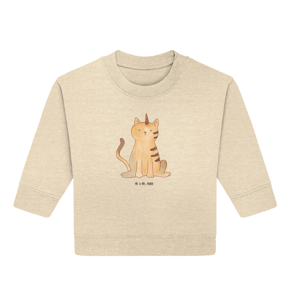 Organic Baby Pullover unicorn Cat Baby Bullover, Baby Sweatshirt, Einhorn Deko, Einhörner, Einhorn, Unicorn, Katzer, Katzenhorn, Katze, Glitzer, Kittyhorn, Regenbogen, Erwachsenwerden, Mieze, Einhornkatze, Einhornpower