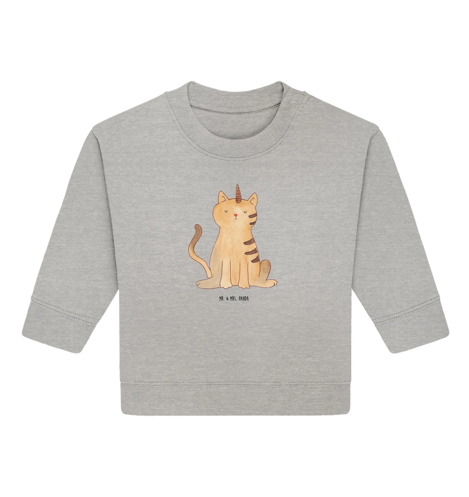 Organic Baby Pullover unicorn Cat Baby Bullover, Baby Sweatshirt, Einhorn Deko, Einhörner, Einhorn, Unicorn, Katzer, Katzenhorn, Katze, Glitzer, Kittyhorn, Regenbogen, Erwachsenwerden, Mieze, Einhornkatze, Einhornpower
