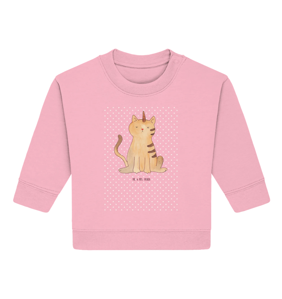 Organic Baby Pullover unicorn Cat Baby Bullover, Baby Sweatshirt, Einhorn Deko, Einhörner, Einhorn, Unicorn, Katzer, Katzenhorn, Katze, Glitzer, Kittyhorn, Regenbogen, Erwachsenwerden, Mieze, Einhornkatze, Einhornpower