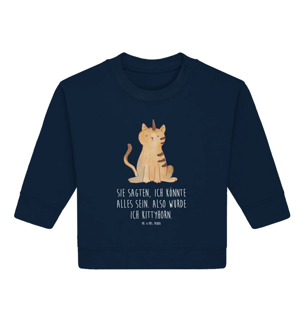 Organic Baby Pullover unicorn Cat Baby Bullover, Baby Sweatshirt, Einhorn Deko, Einhörner, Einhorn, Unicorn, Katzer, Katzenhorn, Katze, Glitzer, Kittyhorn, Regenbogen, Erwachsenwerden, Mieze, Einhornkatze, Einhornpower