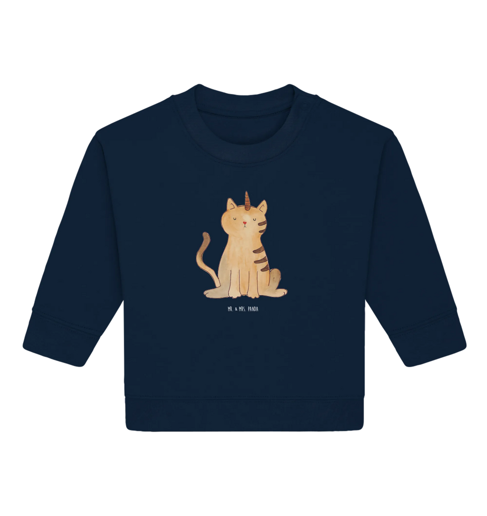 Organic Baby Pullover unicorn Cat Baby Bullover, Baby Sweatshirt, Einhorn Deko, Einhörner, Einhorn, Unicorn, Katzer, Katzenhorn, Katze, Glitzer, Kittyhorn, Regenbogen, Erwachsenwerden, Mieze, Einhornkatze, Einhornpower