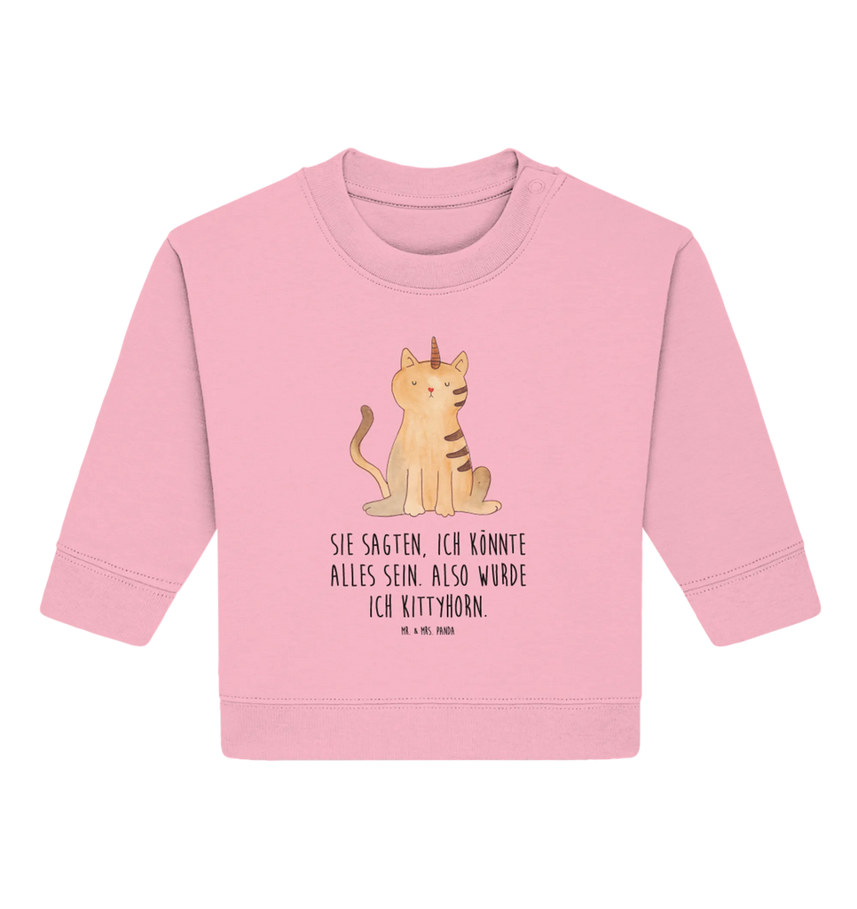 Organic Baby Pullover unicorn Cat Baby Bullover, Baby Sweatshirt, Einhorn Deko, Einhörner, Einhorn, Unicorn, Katzer, Katzenhorn, Katze, Glitzer, Kittyhorn, Regenbogen, Erwachsenwerden, Mieze, Einhornkatze, Einhornpower