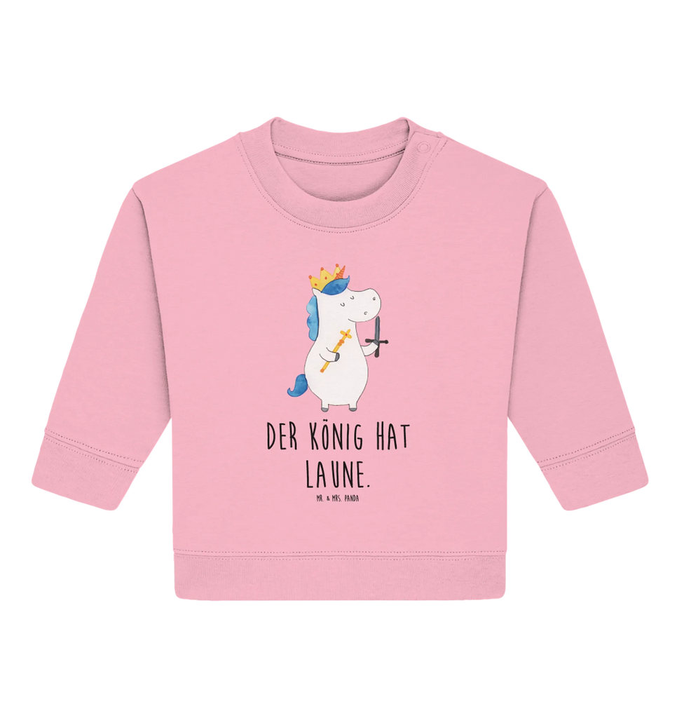 Organic Baby Pullover unicorn king with sword Baby Bullover, Baby Sweatshirt, Einhorn, Einhörner, Einhorn Deko, Unicorn, Ritter, König, Mittelalter