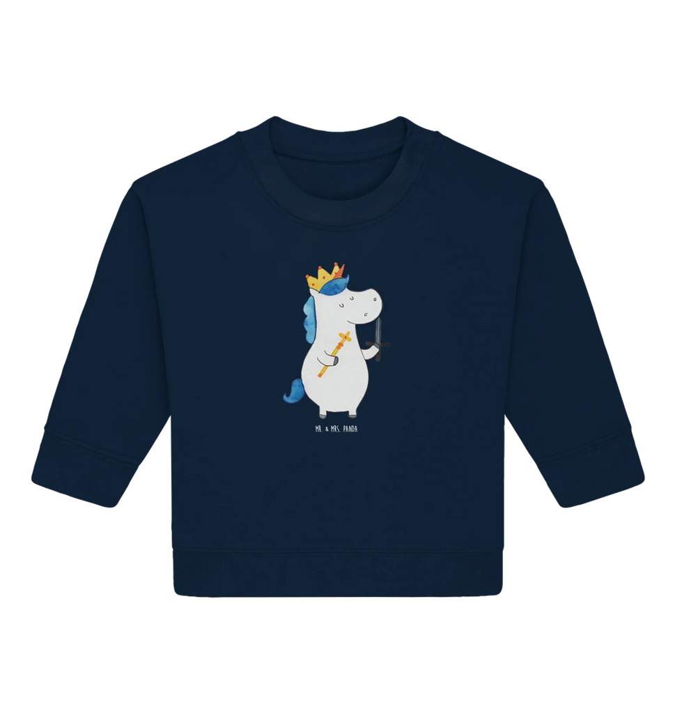 Organic Baby Pullover unicorn king with sword Baby Bullover, Baby Sweatshirt, Einhorn, Einhörner, Einhorn Deko, Unicorn, Ritter, König, Mittelalter