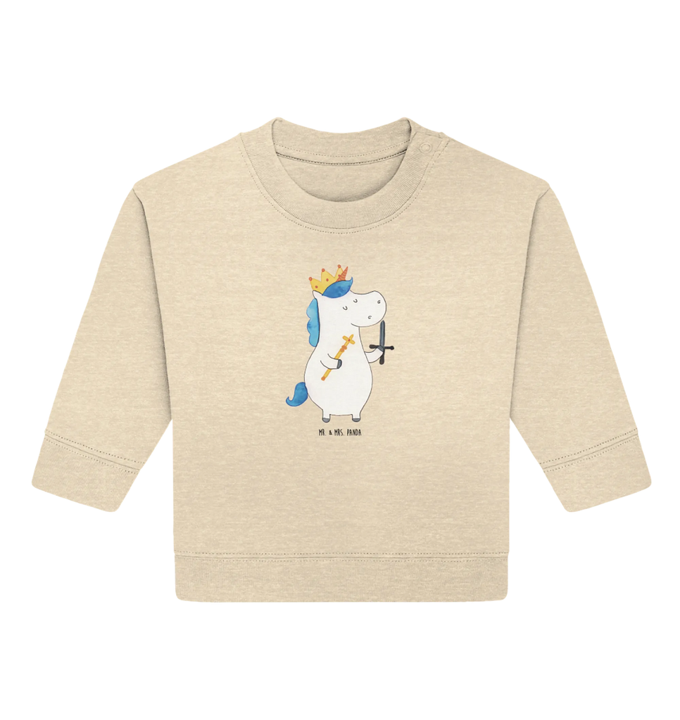Organic Baby Pullover unicorn king with sword Baby Bullover, Baby Sweatshirt, Einhorn, Einhörner, Einhorn Deko, Unicorn, Ritter, König, Mittelalter