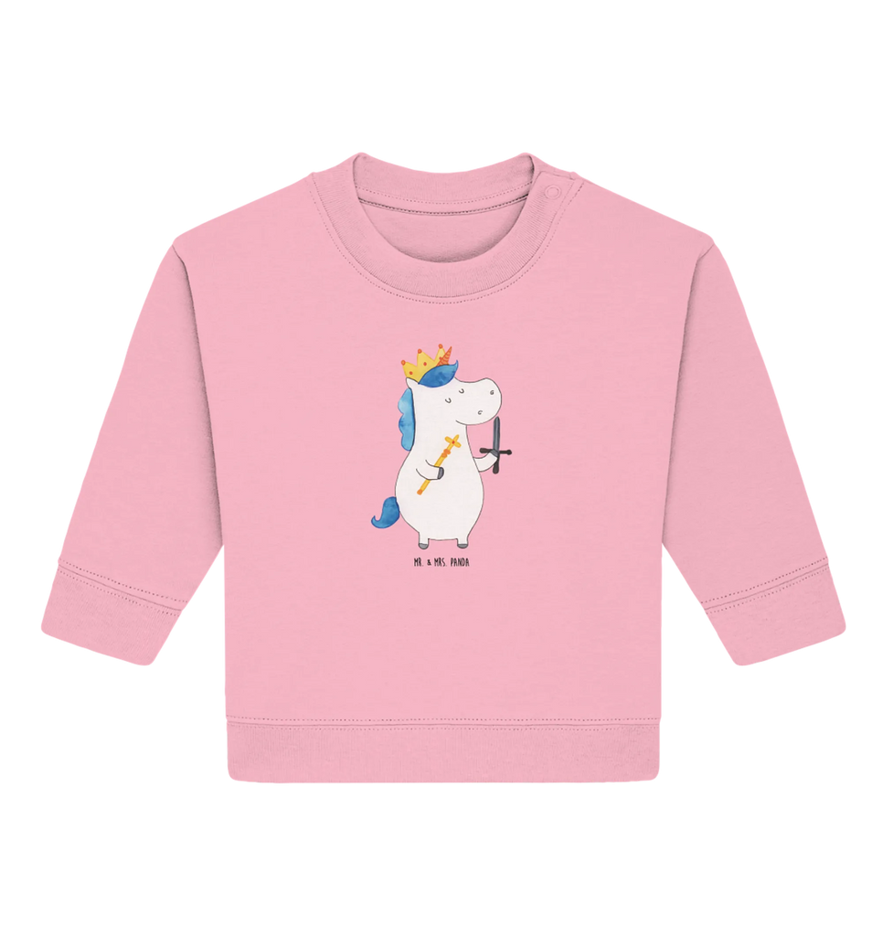 Organic Baby Pullover unicorn king with sword Baby Bullover, Baby Sweatshirt, Einhorn, Einhörner, Einhorn Deko, Unicorn, Ritter, König, Mittelalter