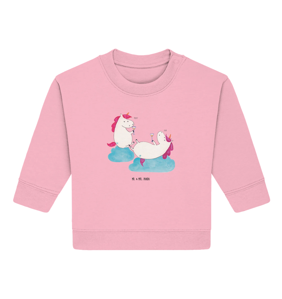 Organic Baby Pullover Einhorn Sekt Baby Sweatshirt, Baby Bullover, Einhorn Deko, Einhörner, Einhorn, Unicorn, Freundin, Party, Korken, Freundinnen, Sekt, Anstoßen, Spaß, Beste, Mädelsabend, BFF