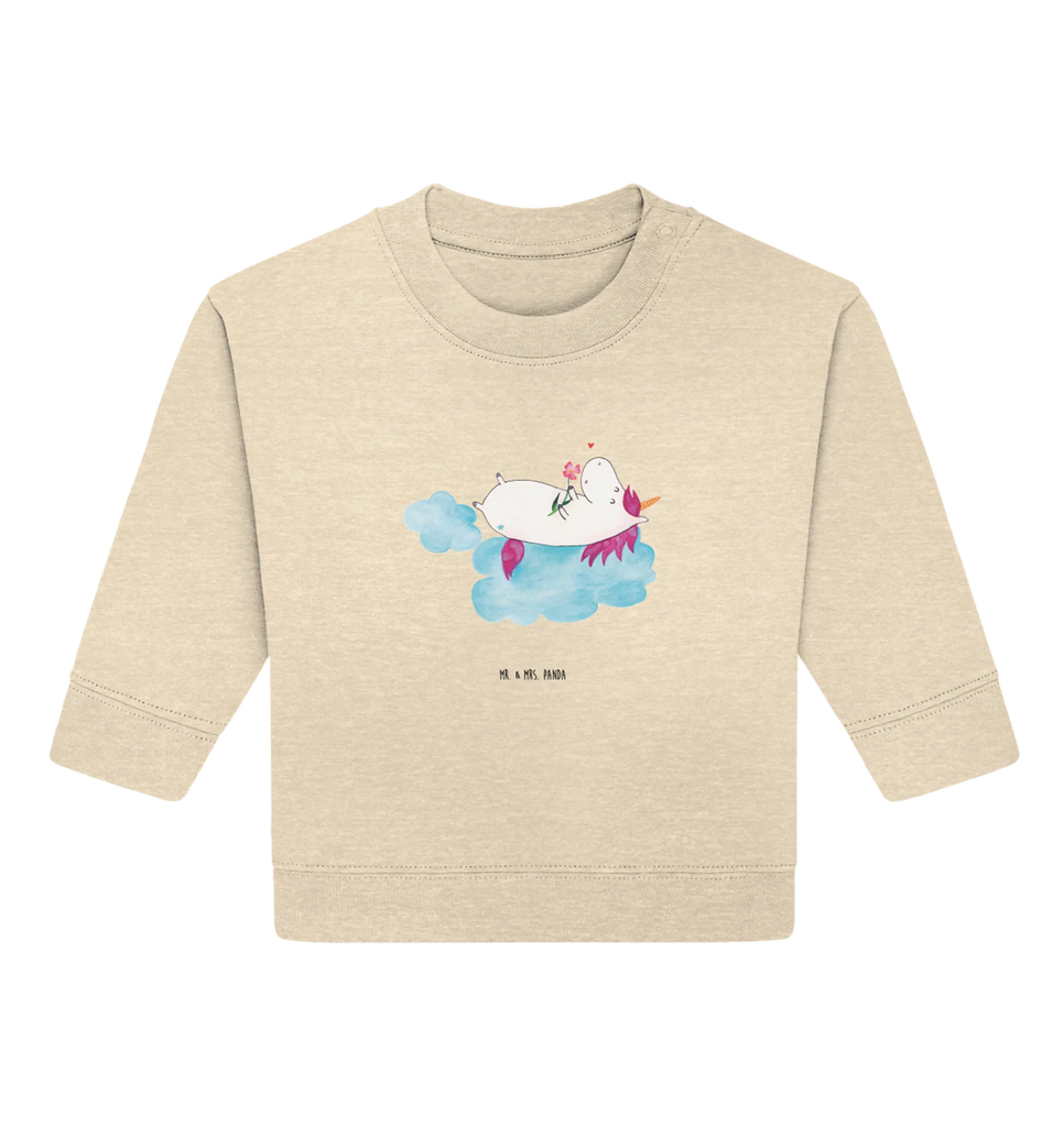 Organic Baby Pullover Einhorn Verliebt Baby Sweatshirt, Baby Bullover, Einhorn Deko, Einhörner, Einhorn, Unicorn, Liebe, Freundin, Liebesbeweis, Wolke, Verliebt
