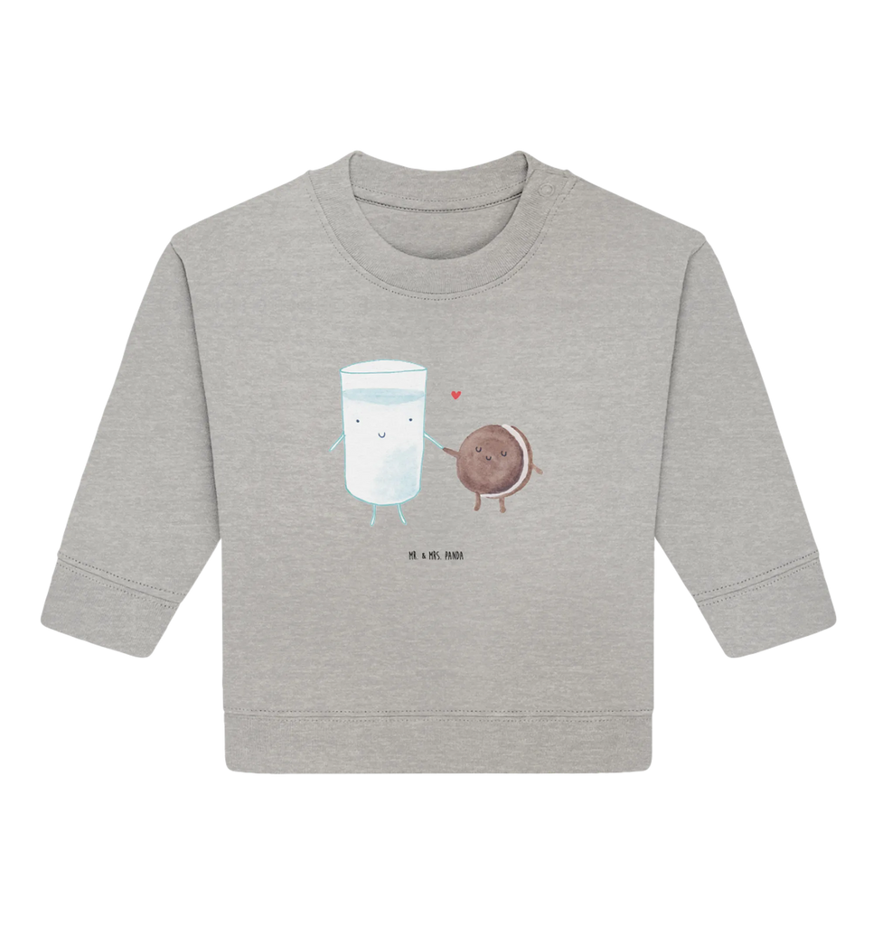 Organic Baby Pullover milk biscuit Baby Bullover, Baby Sweatshirt, Gute Laune, Tiermotive, Tiere, Lustige Sprüche, Einladung Frühstück, Kaffee, Kekse, Keks, Motiv Süß, Milk, Romantisch, Cookie, Perfektes Paar, Milch