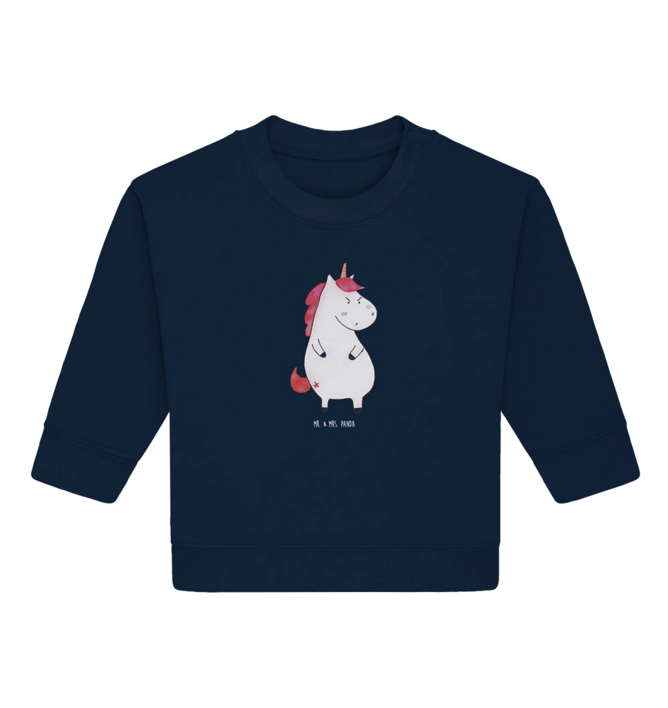 Organic Baby Pullover Einhorn Wut Baby Bullover, Baby Sweatshirt, Einhorn Deko, Einhörner, Einhorn, Unicorn, Nein, Ansage, wütend, Lustlos, Büro, Lustig, Dumme Fragen, Geschenk, Spaß, Arbeit, Realität