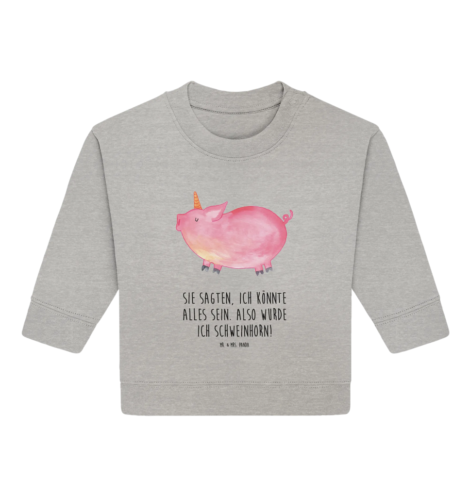 Organic Baby Pullover Einhorn Schwein Baby Bullover, Baby Sweatshirt, Einhorn Deko, Einhörner, Einhorn, Unicorn, Funny, Spruch, English, Bauer, Pig, Party, Piggy, Schwein, Witzig. Lustig, Englisch, Schweinhorn, Spaß, Geschenk