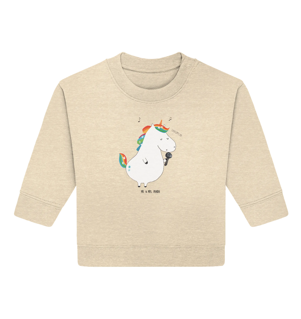Organiczny sweter dla niemowląt jednorożec Śpiewak Baby Bullover, Baby Sweatshirt, Einhorn Deko, Einhörner, Einhorn, Unicorn, Glitzer, Sänger, Fest, Konfetti, Freundin, Disco, Feier, Geburtstag, Sängerin, Party