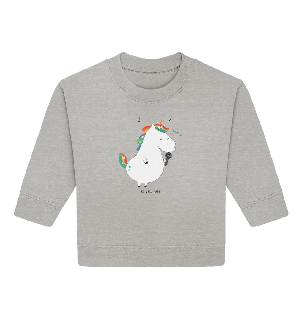 Organiczny sweter dla niemowląt jednorożec Śpiewak Baby Bullover, Baby Sweatshirt, Einhorn Deko, Einhörner, Einhorn, Unicorn, Glitzer, Sänger, Fest, Konfetti, Freundin, Disco, Feier, Geburtstag, Sängerin, Party