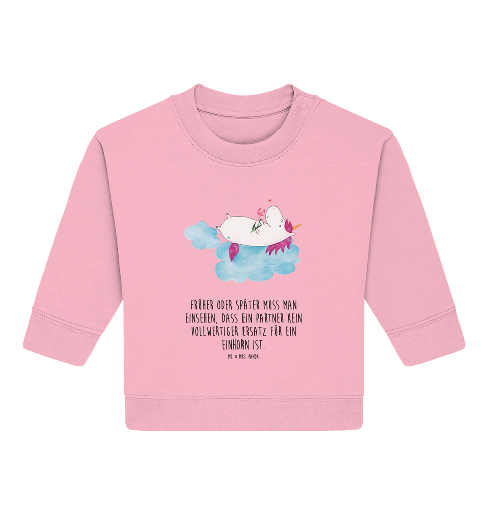 Organic Baby Pullover Einhorn Verliebt Baby Sweatshirt, Baby Bullover, Einhorn Deko, Einhörner, Einhorn, Unicorn, Liebe, Freundin, Liebesbeweis, Wolke, Verliebt