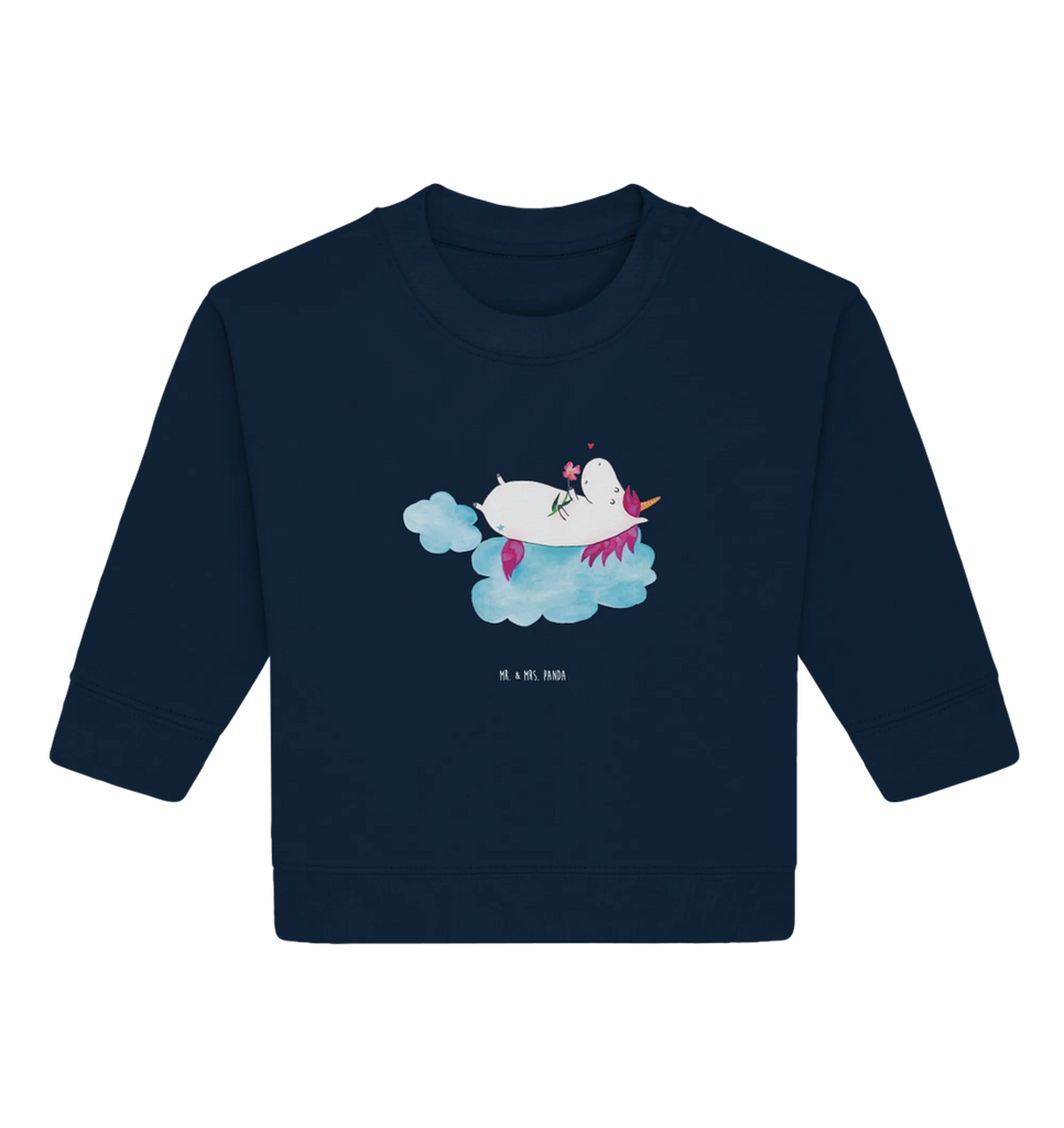 Organic Baby Pullover Einhorn Verliebt Baby Sweatshirt, Baby Bullover, Einhorn Deko, Einhörner, Einhorn, Unicorn, Liebe, Freundin, Liebesbeweis, Wolke, Verliebt
