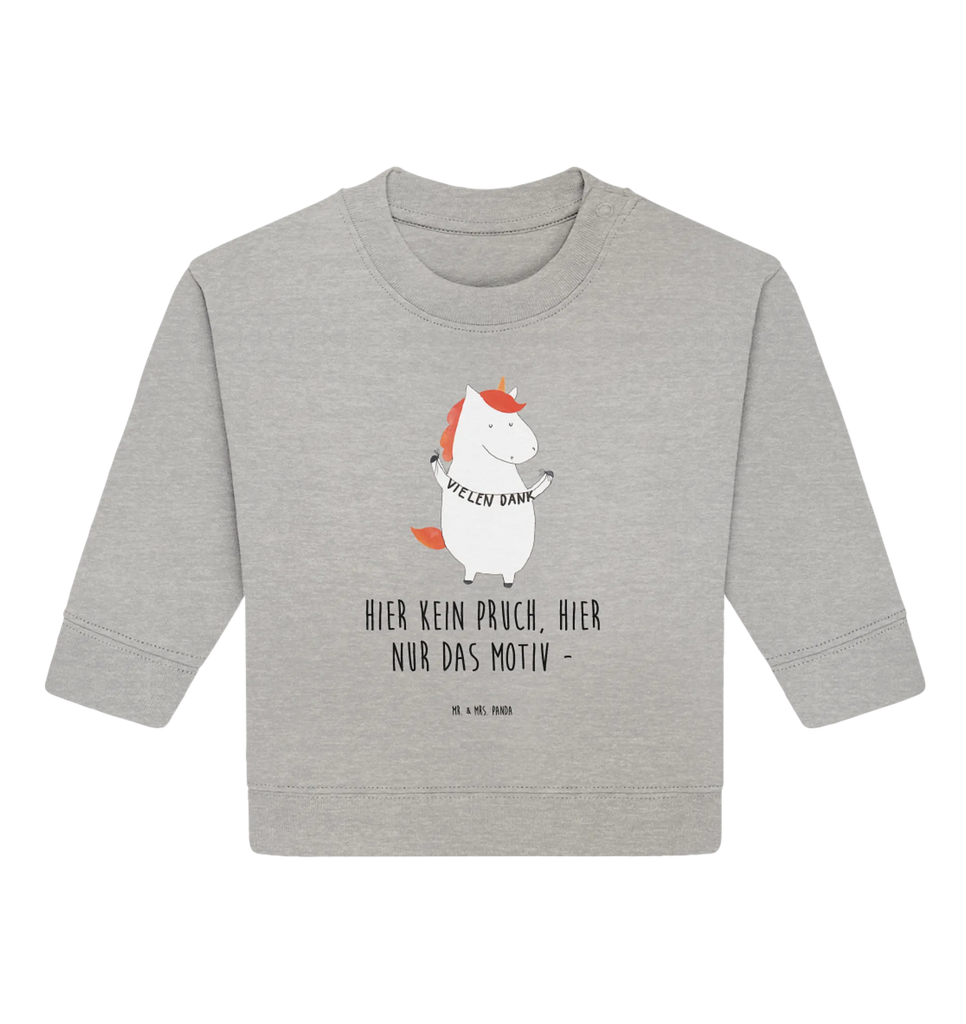 Organic Baby Pullover Einhorn Dankeschön Baby Sweatshirt, Baby Bullover, Einhorn Deko, Einhörner, Einhorn, Unicorn, Danke, Danksagung, Dankeschön, Vielen Dank