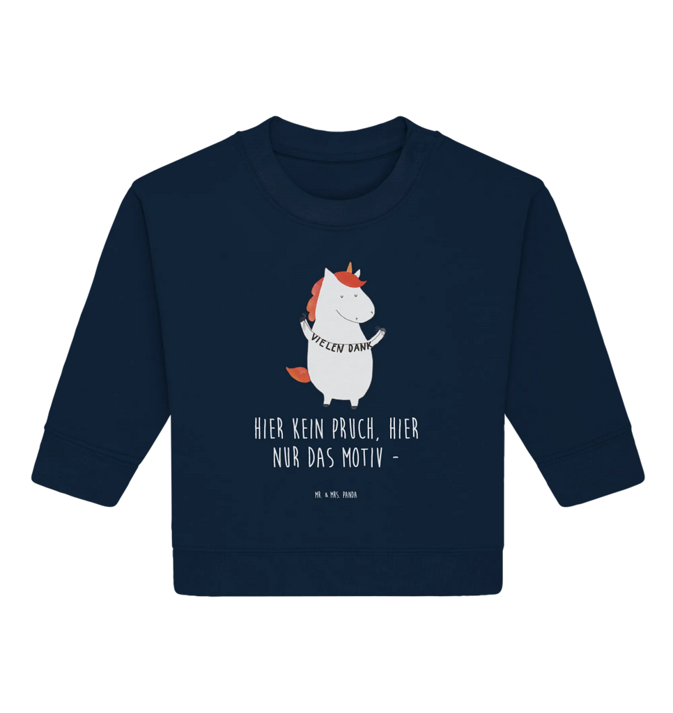 Organic Baby Pullover Einhorn Dankeschön Baby Sweatshirt, Baby Bullover, Einhorn Deko, Einhörner, Einhorn, Unicorn, Danke, Danksagung, Dankeschön, Vielen Dank