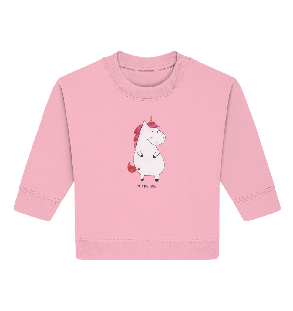 Organic Baby Pullover Einhorn Wut Baby Bullover, Baby Sweatshirt, Einhorn Deko, Einhörner, Einhorn, Unicorn, Nein, Ansage, wütend, Lustlos, Büro, Lustig, Dumme Fragen, Geschenk, Spaß, Arbeit, Realität