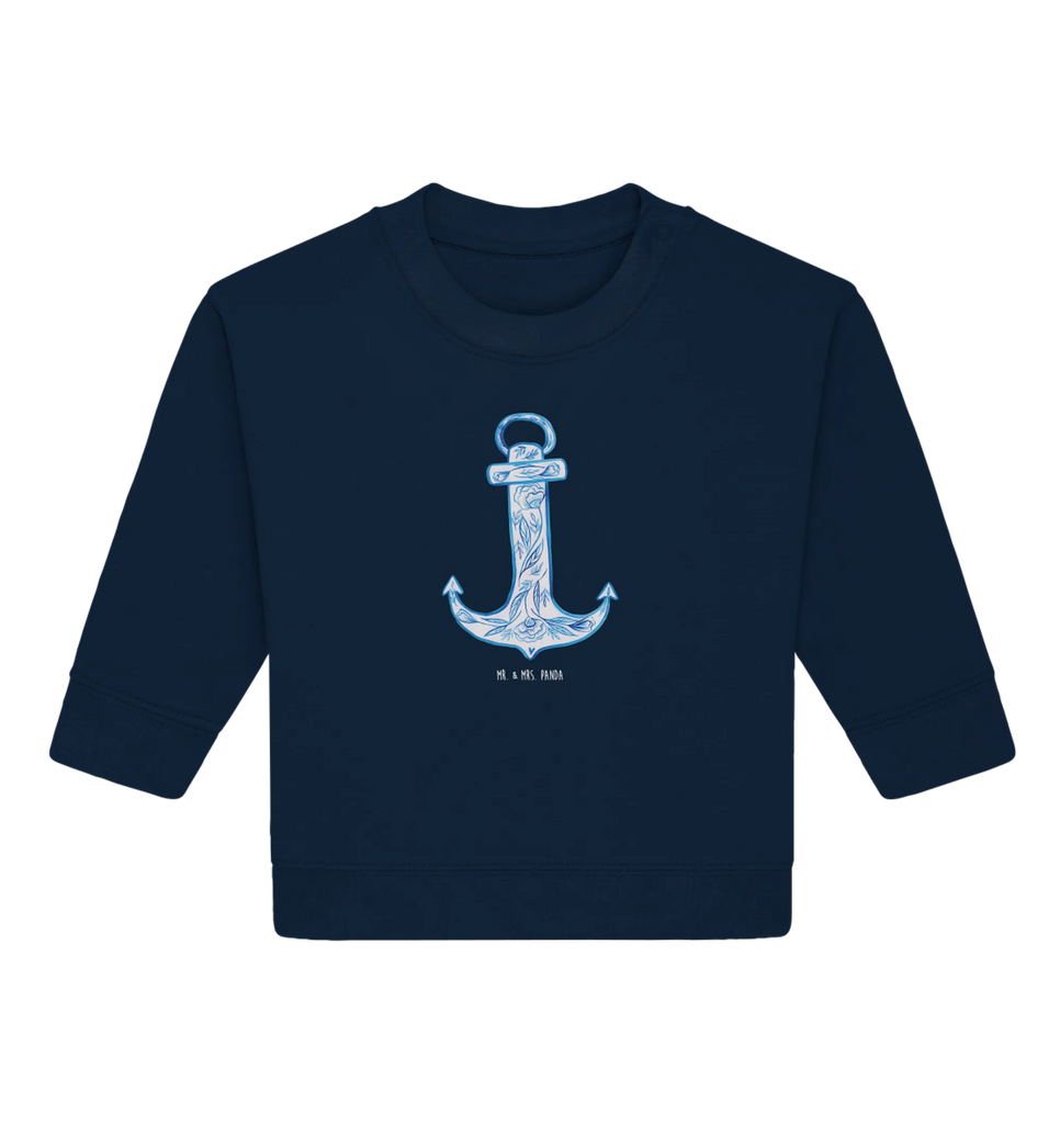 Organic Baby Pullover anchor Blue Baby Bullover, Baby Sweatshirt, Gute Laune, Tiermotive, Tiere, Lustige Sprüche