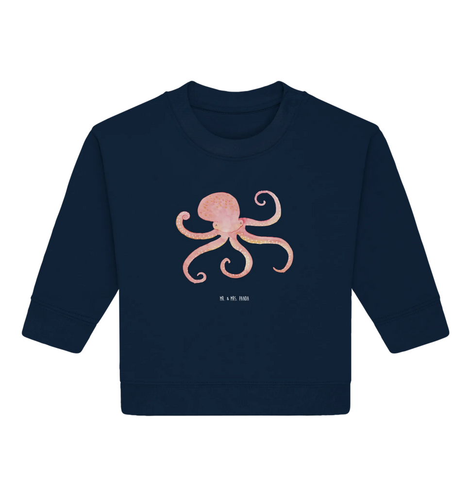Organic Baby Pullover Squid Baby Sweatshirt, Baby Bullover, Gute Laune, Tiermotive, Tiere, Lustige Sprüche, Tintenfisch, Ozean, Krake, Meer, Meerestier, Arme, Wasser