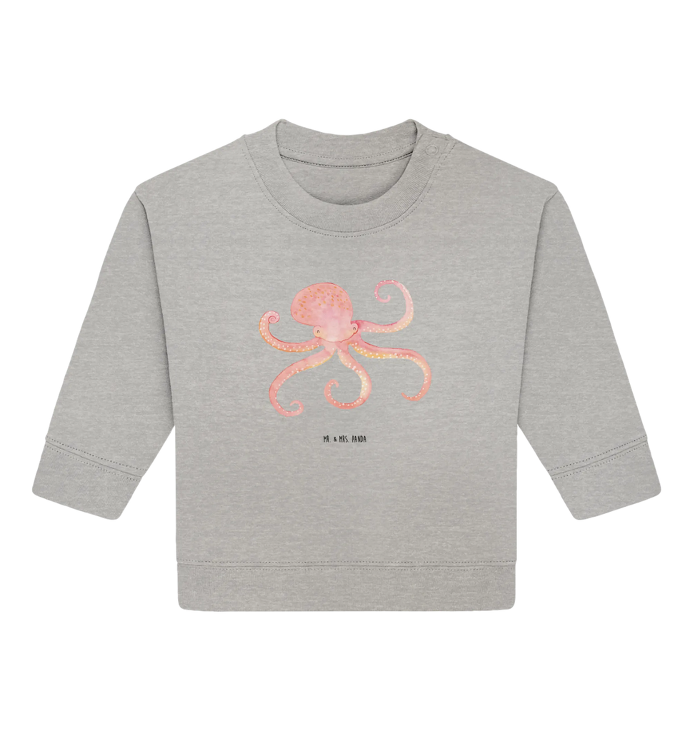 Organic Baby Pullover Squid Baby Sweatshirt, Baby Bullover, Gute Laune, Tiermotive, Tiere, Lustige Sprüche, Tintenfisch, Ozean, Krake, Meer, Meerestier, Arme, Wasser