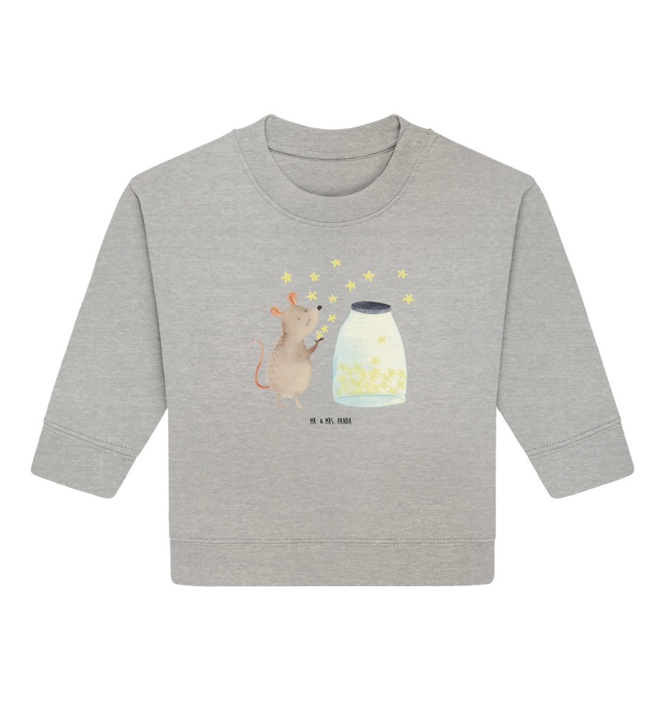 Organic Baby Pullover Mouse Stars Baby Bullover, Baby Sweatshirt, Gute Laune, Tiermotive, Tiere, Lustige Sprüche, Kindergeburtstag, Geburtstag, Schwangerschaft, Maus, Taufe, Erstes Kind, Hoffnung, Taufgeschenk, Sterne, Träume, Kind, Geburt, Wunsch