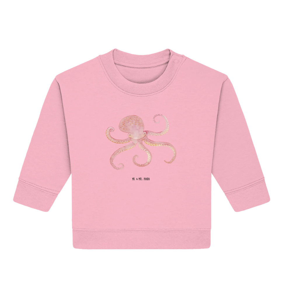 Organic Baby Pullover Squid Baby Sweatshirt, Baby Bullover, Gute Laune, Tiermotive, Tiere, Lustige Sprüche, Tintenfisch, Ozean, Krake, Meer, Meerestier, Arme, Wasser