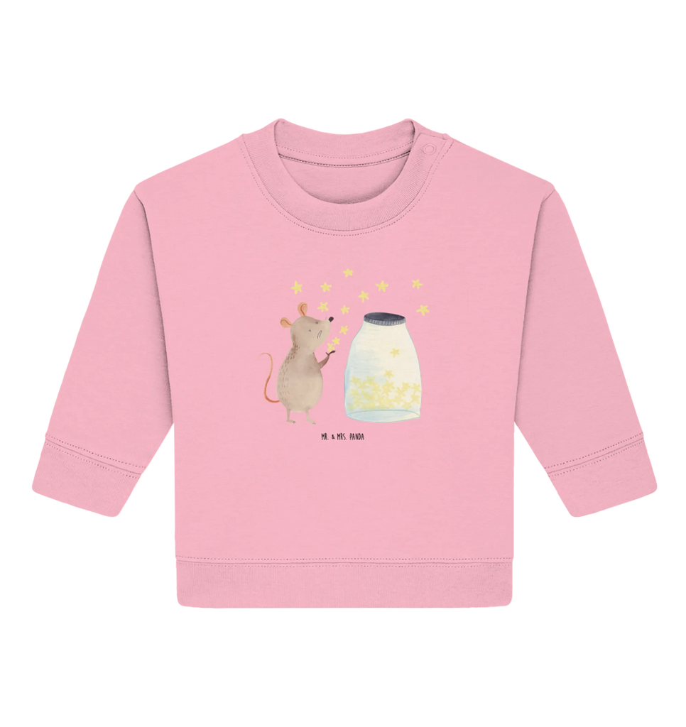 Organic Baby Pullover Mouse Stars Baby Bullover, Baby Sweatshirt, Gute Laune, Tiermotive, Tiere, Lustige Sprüche, Kindergeburtstag, Geburtstag, Schwangerschaft, Maus, Taufe, Erstes Kind, Hoffnung, Taufgeschenk, Sterne, Träume, Kind, Geburt, Wunsch