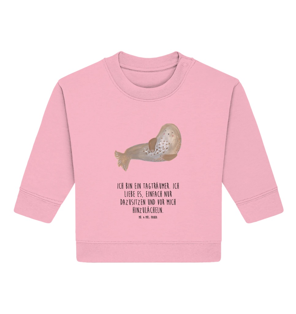 Organic Baby Pullover seal Laugh Baby Bullover, Baby Sweatshirt, Gute Laune, Tiermotive, Tiere, Lustige Sprüche, Ostsee, Nordsee, Robben, Strand, Seehund, Meerestier, Robbe