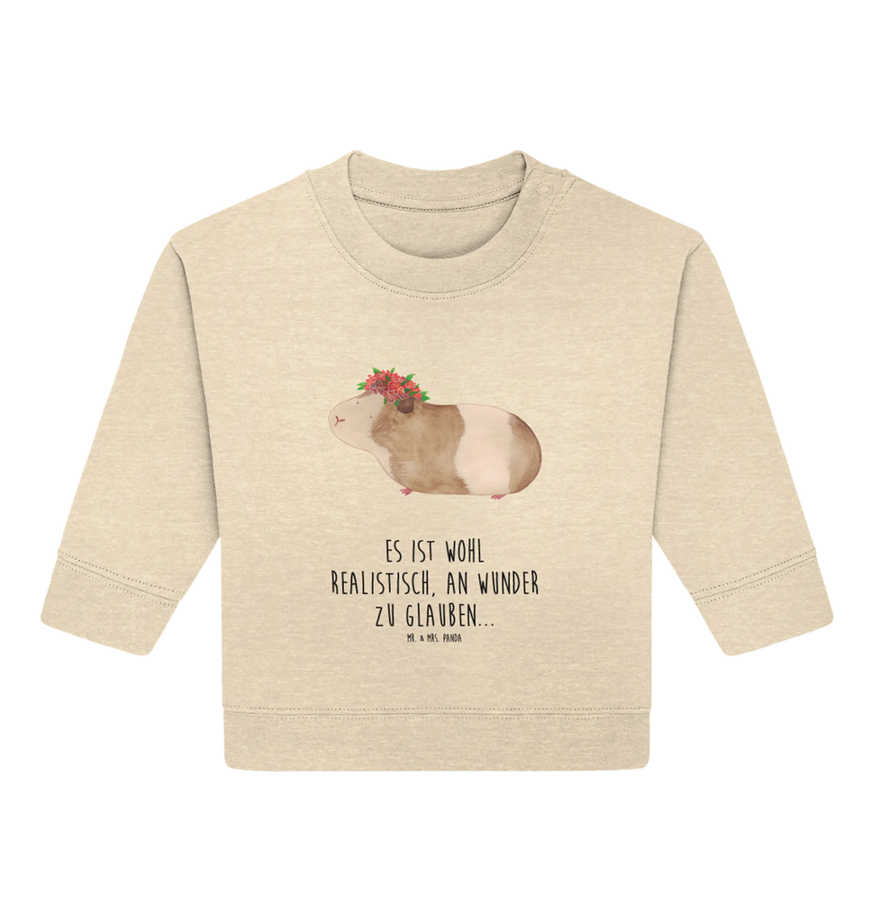 Organic Baby Pullover Guinea pig wisdom Baby Sweatshirt, Baby Bullover, Gute Laune, Tiermotive, Tiere, Lustige Sprüche, Realität, Wunder, Spruch, Meerschweinchen, Meeries, Weisheit, Meerie, Wunderland, Motivation, Blumenkind