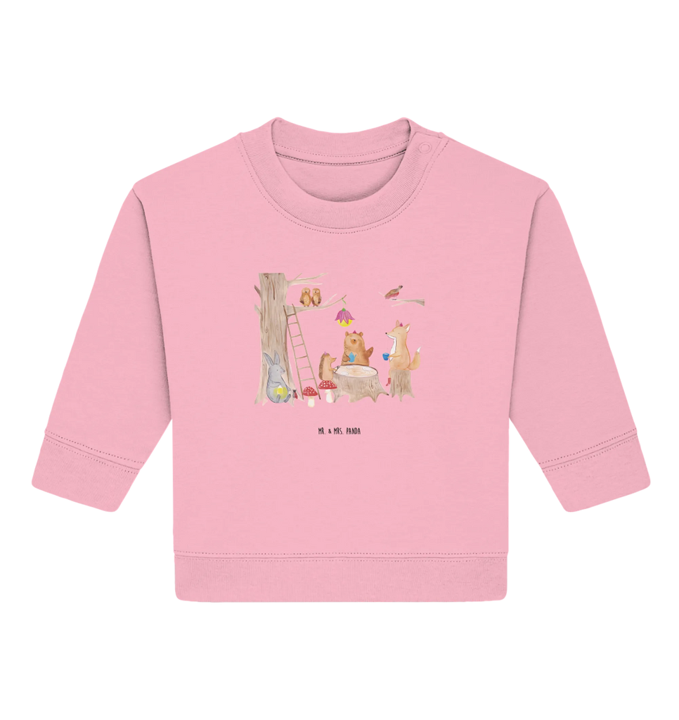 Organic Baby Pullover forest animals picnic Baby Sweatshirt, Baby Bullover, Lustige Sprüche, Tiermotive, Tiere, Gute Laune, Maus, Igel, Wald, Hase, Eichhörnchen, Waldtiere, Fuchs, Picknick