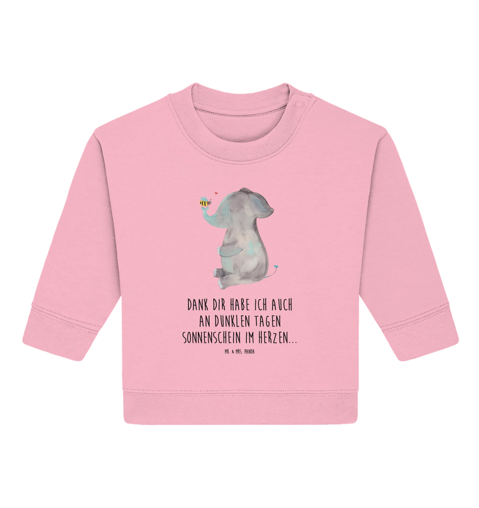 Organic Baby Pullover Elefant Biene Baby Bullover, Baby Sweatshirt, Gute Laune, Tiermotive, Tiere, Lustige Sprüche, Liebesspruch, Jahrestag, Liebesbeweis, Elefant, Liebesgeschenk, Biene, Heiratsantrag, Hochzeitsgeschenk, Liebe