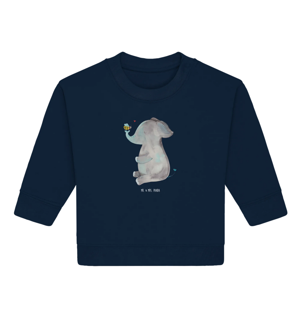 Organic Baby Pullover Elefant Biene Baby Bullover, Baby Sweatshirt, Gute Laune, Tiermotive, Tiere, Lustige Sprüche, Liebesspruch, Jahrestag, Liebesbeweis, Elefant, Liebesgeschenk, Biene, Heiratsantrag, Hochzeitsgeschenk, Liebe