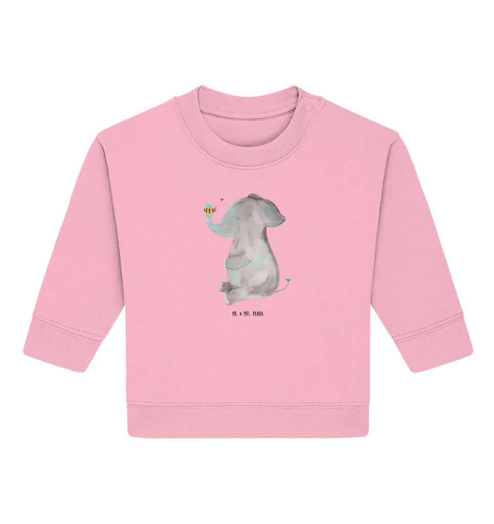 Organic Baby Pullover Elefant Biene Baby Bullover, Baby Sweatshirt, Gute Laune, Tiermotive, Tiere, Lustige Sprüche, Liebesspruch, Jahrestag, Liebesbeweis, Elefant, Liebesgeschenk, Biene, Heiratsantrag, Hochzeitsgeschenk, Liebe