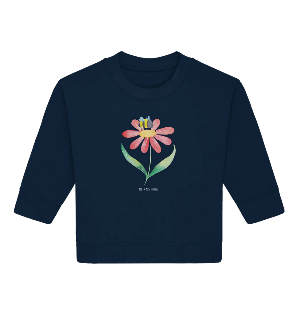 Organic Baby Pullover Hummel Blume Baby Sweatshirt, Baby Bullover, Gute Laune, Tiermotive, Tiere, Lustige Sprüche, Hummel, Feld, Flauschig, Natur, Hummeln, Blume, Biene, Wespe