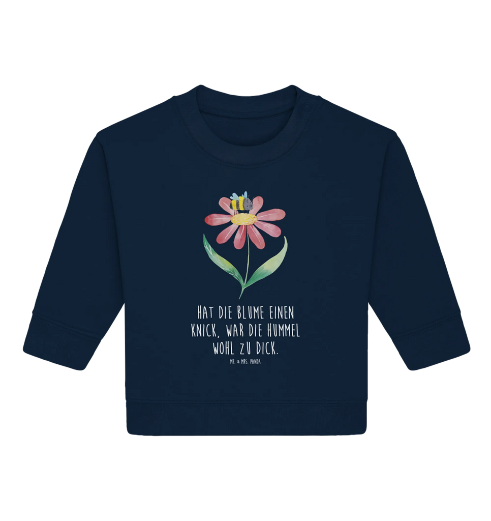 Organic Baby Pullover Hummel Blume Baby Sweatshirt, Baby Bullover, Gute Laune, Tiermotive, Tiere, Lustige Sprüche, Hummel, Feld, Flauschig, Natur, Hummeln, Blume, Biene, Wespe