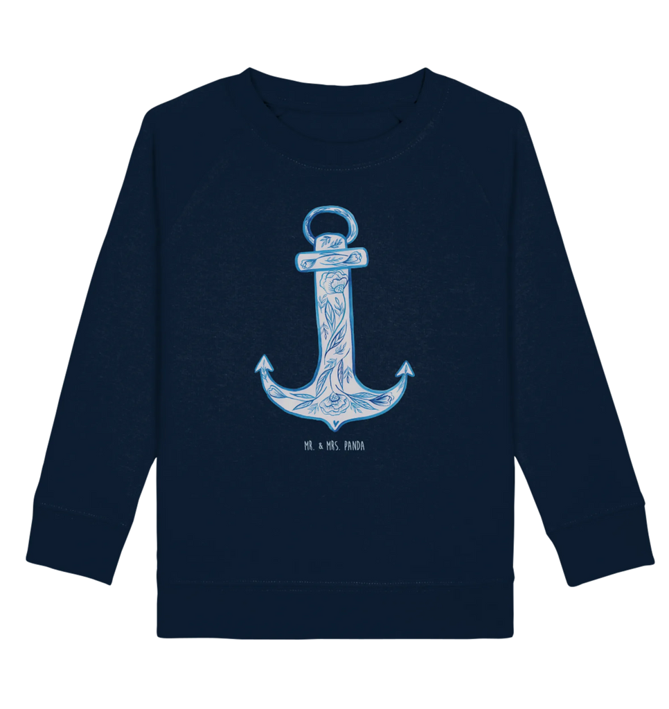 Organic Kinder Pullover Anker Blau Mädchen, Kinder Sweatshirt, Jungen, Kinder Pullover, Tiermotive, Gute Laune, lustige Sprüche, Tiere