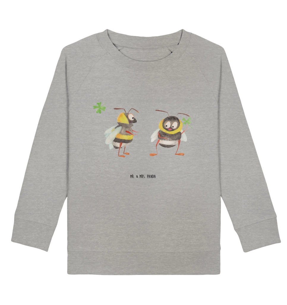 Organic Kinder Pullover Hummeln mit Kleeblatt Kinder Pullover, Kinder Sweatshirt, Lustige Sprüche, Tiere, Tiermotive, Gute Laune, glücklich Werden, Spruch Positiv, Spruch schön, Biene Deko, Biene, Hummel, glücklich sein, Spruch Fröhlich