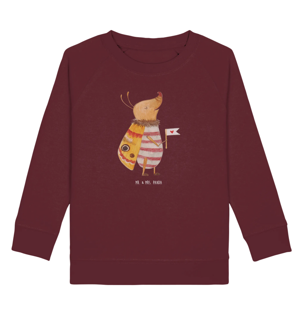 Organic Kinder Pullover Nachtfalter mit Fähnchen Kinder Sweatshirt, Kinder Pullover, Mädchen, Jungen, Tiermotive, Gute Laune, lustige Sprüche, Tiere, süß, Käfer, Spruch lustig, Küche Deko, Spruch witzig, Nachtfalter, Was kostet die Welt, niedlich