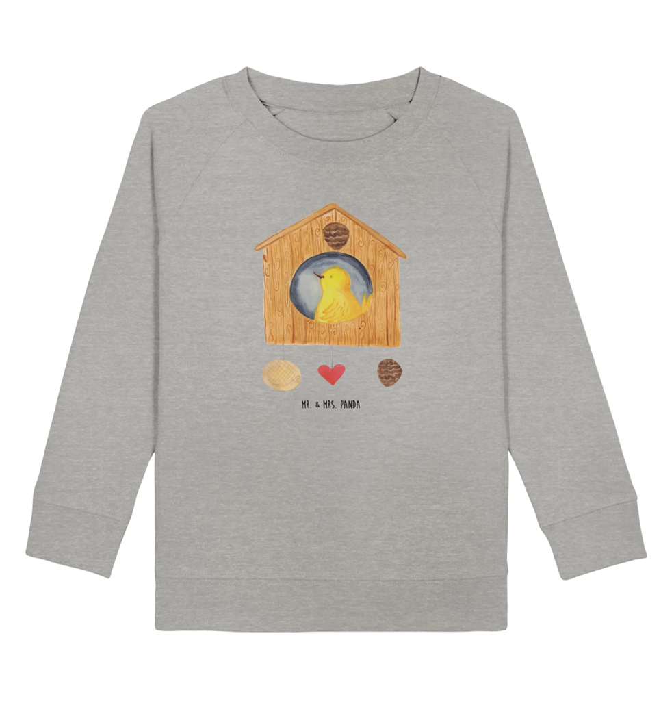 Organic Kinder Pullover Vogelhaus Kinder Pullover, Kinder Sweatshirt, Gute Laune, Tiermotive, Tiere, Lustige Sprüche, Home Sweet Home, Vogelhaus, Vogelhäuschen, Lieblingsort, Castle, Vögel, Unser Haus, Zuhause, Wohnung, Vogel, Nest, Familie, Haus, Eigenheim