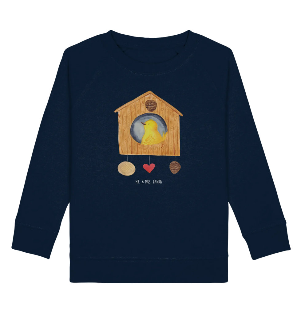Organic Kinder Pullover Vogelhaus sweet Home Kinder Sweatshirt, Kinder Pullover, Gute Laune, Tiermotive, Tiere, Lustige Sprüche, Home Sweet Home, Vogel, Einzugsgeschenk, Haus, Umzug, Hausbau, Vogelhaus, Einzug, Geschenk