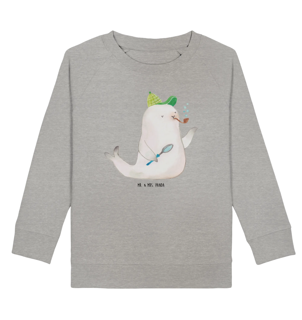 Organic Kinder Pullover Robbe Sherlock Kinder Pullover, Kinder Sweatshirt, Lustige Sprüche, Tiere, Tiermotive, Gute Laune